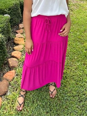 Pink Maxi Skirt